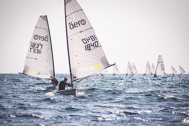 Geoff Carveth GBR leads Per Christian Bordal NOR in race 3 - 2016 RS Aerocup © SBG Films